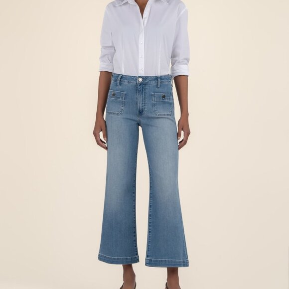 Kut from the Kloth Denim - Kut from the Kloth Meg High Rise Wide Leg Size 66 / Assertive W/Lt Base Wash